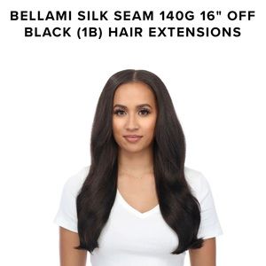 BELLAMI SILK SEAM 140G 16" OFF BLACK (1B) HAIR EXTENSIONS